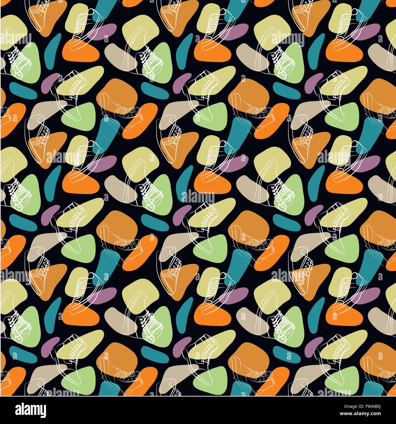 Vector seamless pattern of variety men shoes Stock Vector Image & Art ...