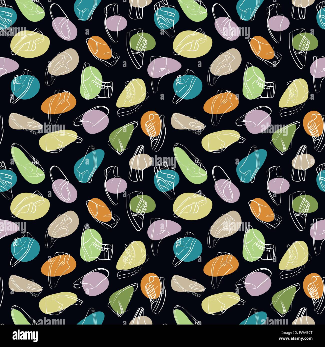Vector seamless pattern of variety men shoes Stock Vector Image & Art ...