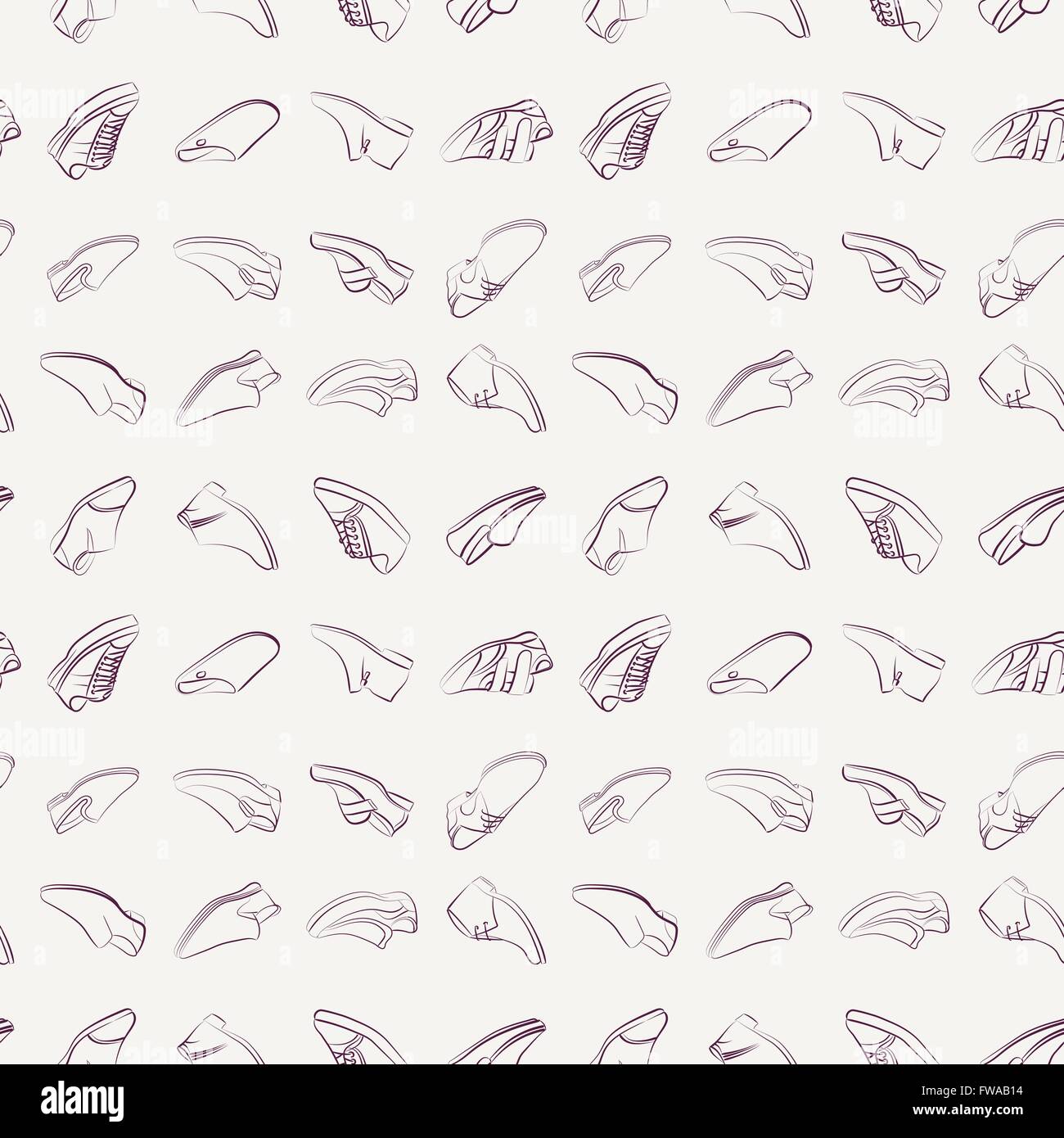 Vector seamless pattern of variety men shoes Stock Vector Image & Art ...