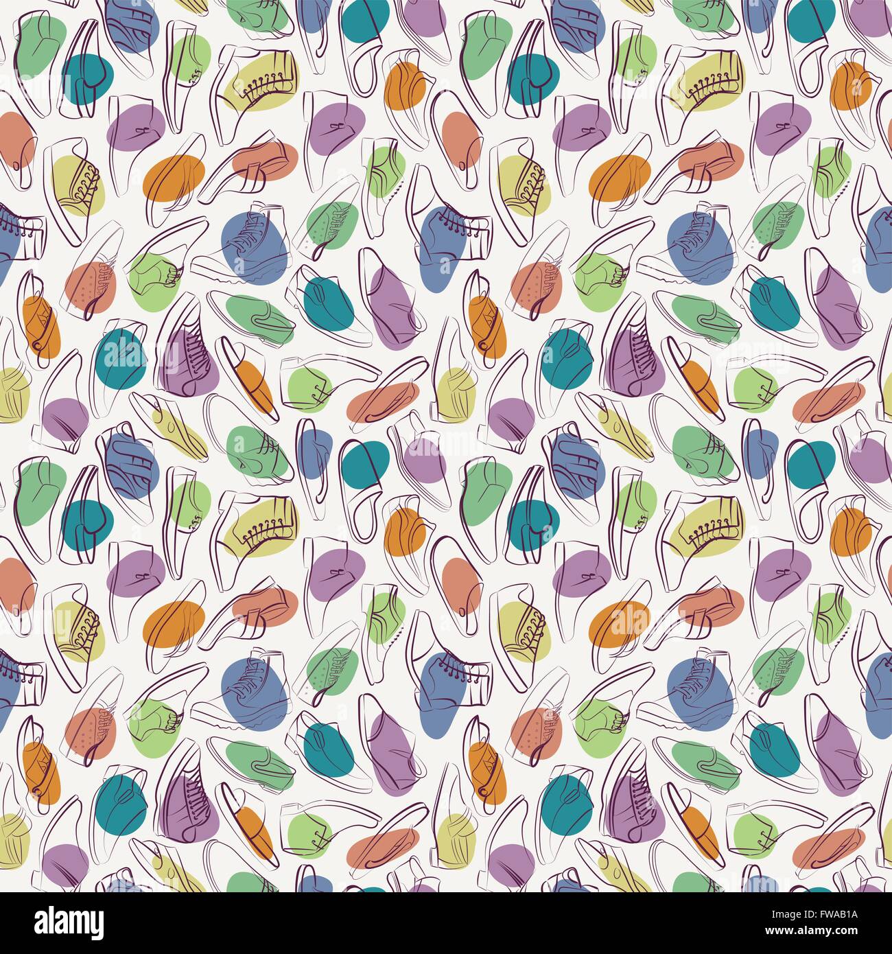 Vector seamless pattern of variety men shoes Stock Vector Image & Art ...