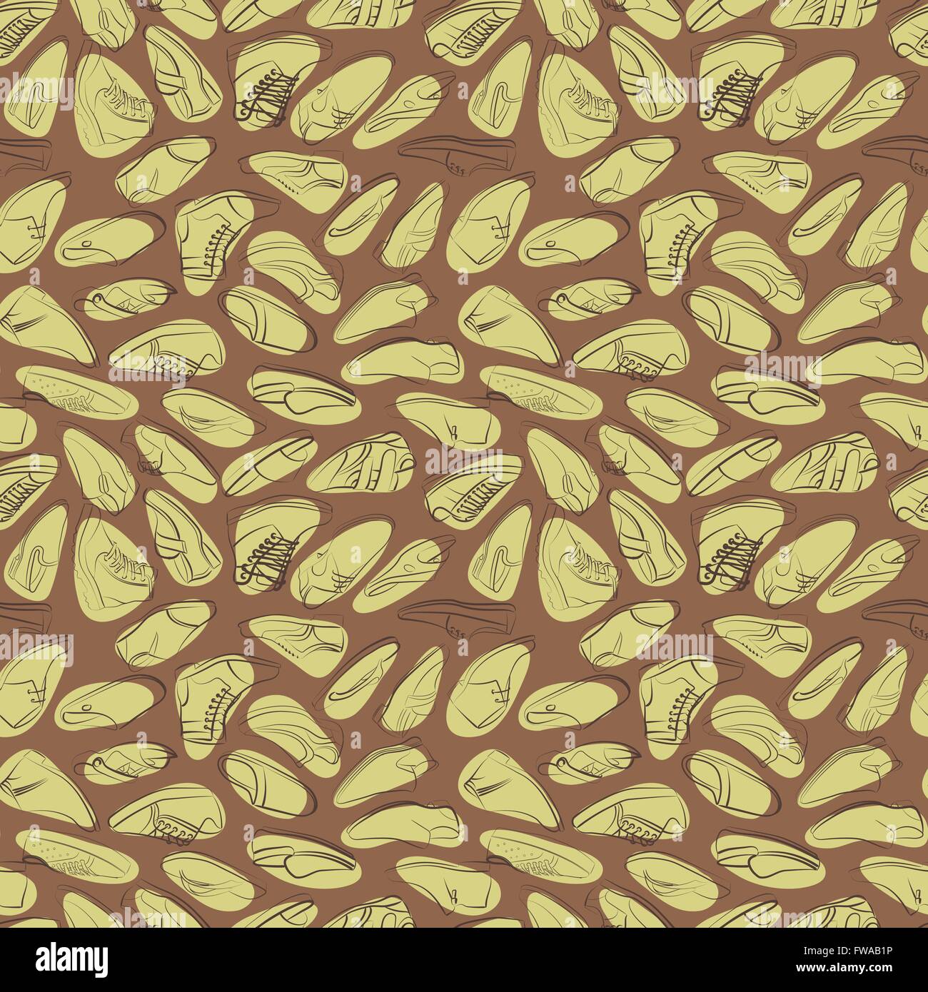 Vector seamless pattern of variety men shoes Stock Vector Image & Art ...