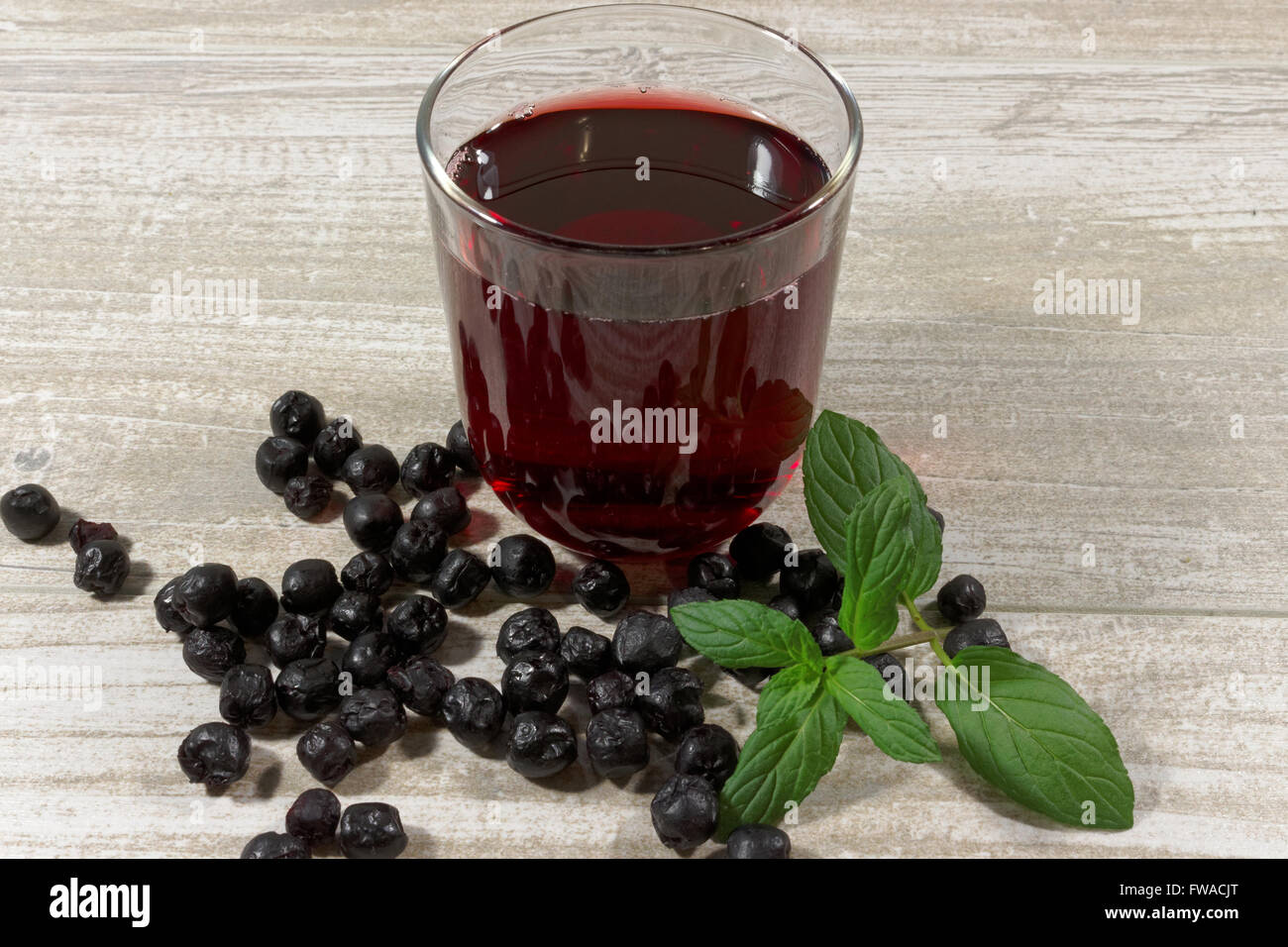 Aronia Berry Juice Stock Photo