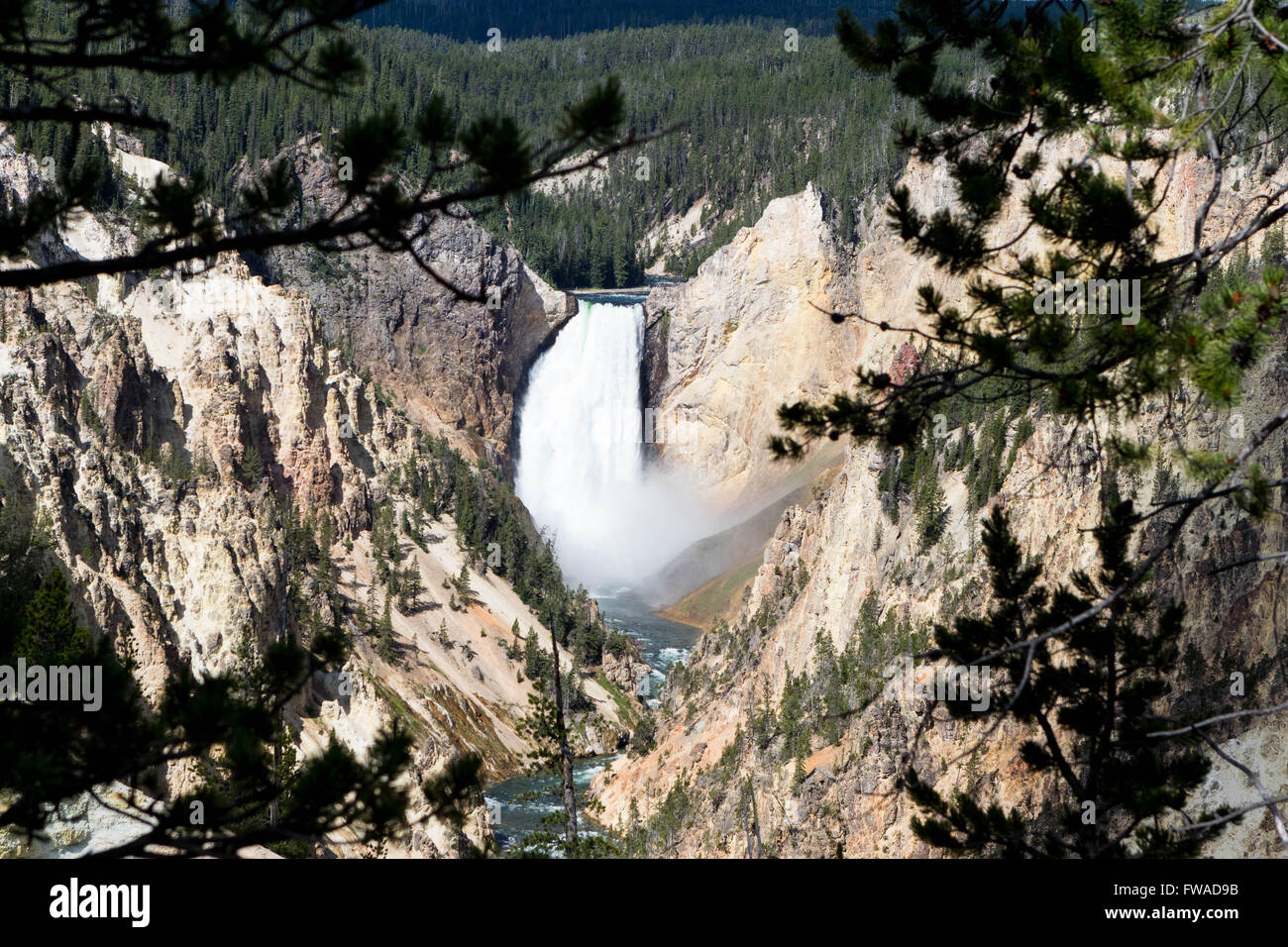 Upper Falls in Yellowstone National Park Stock Photo - Alamy