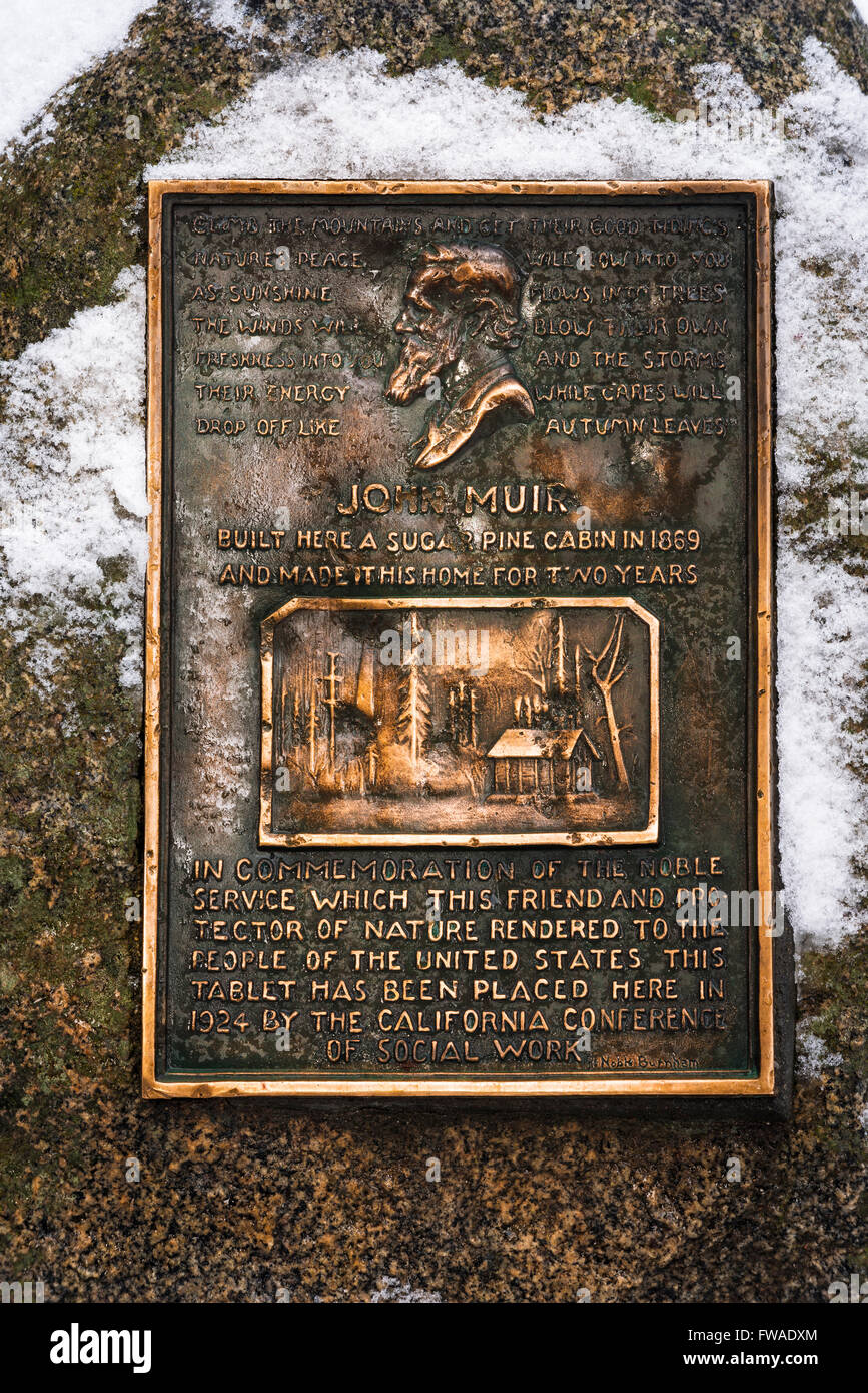 John Muir Interpretive Sign Yosemite Valley Yosemite National