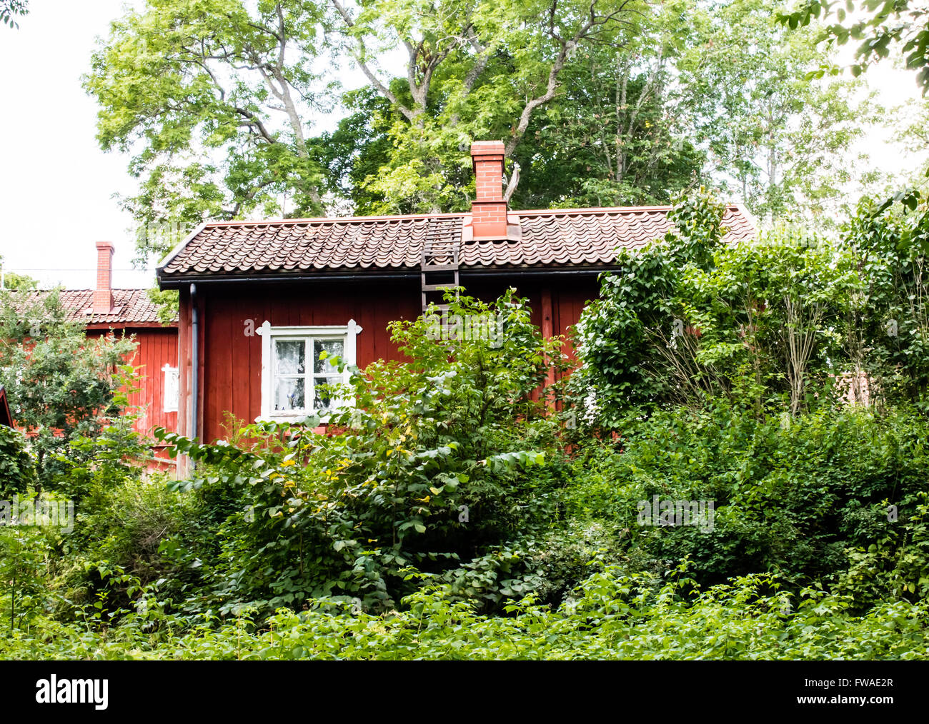 Beautiful house in village and manor of Fagervik, Ingå municipality, Southern Finland. Stock Photo