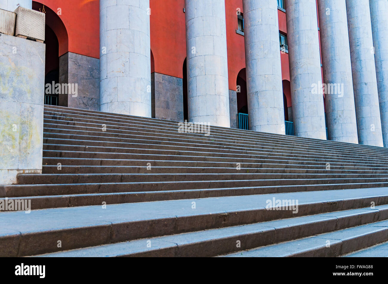 The Post Office building. Fascist Architecture. Palermo, Sicily, Italy. Stock Photo