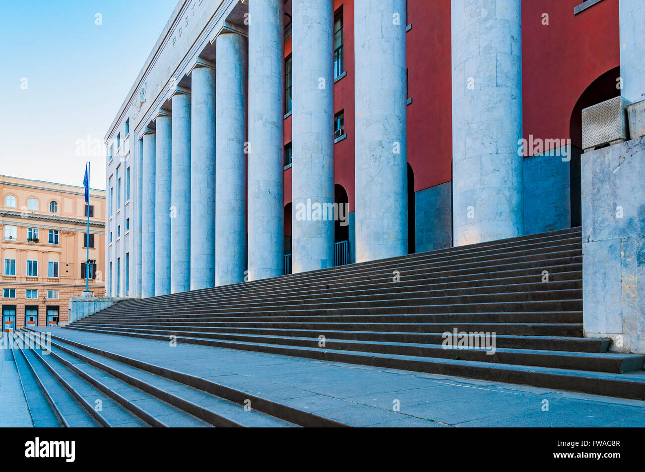 The Post Office building. Fascist Architecture. Palermo, Sicily, Italy. Stock Photo
