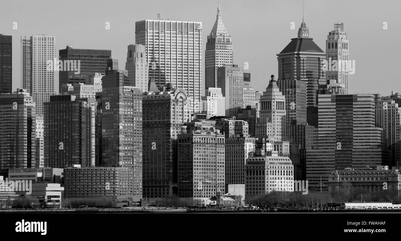 Lower Manhattan in New York City, United States of America. Stock Photo