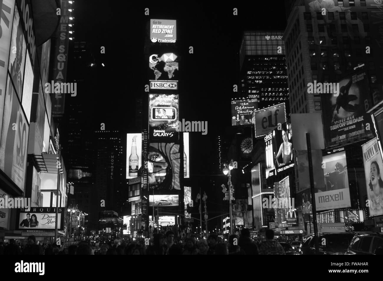 Times Square, New York City, United States of America December 2010 Stock Photo