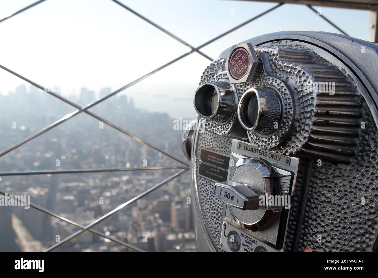 Telescope on the viewing platform at the Empire State Building, New
