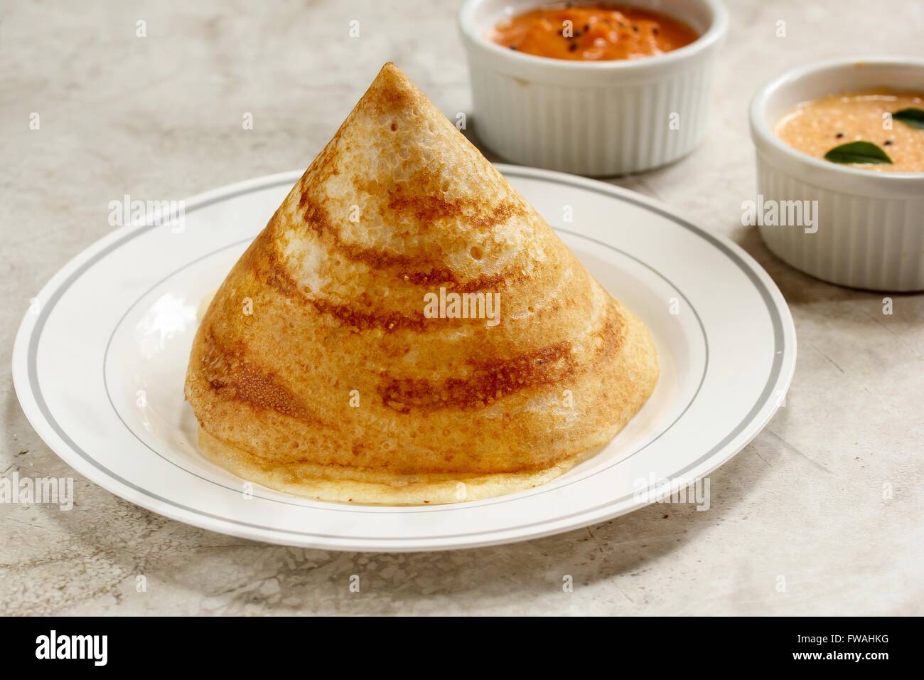 Masala Dosa with chutney, south Indian breakfast Stock Photo Alamy