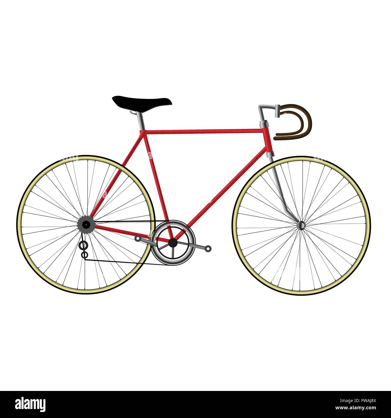 Bicycle isolated on white background Stock Vector Image & Art - Alamy