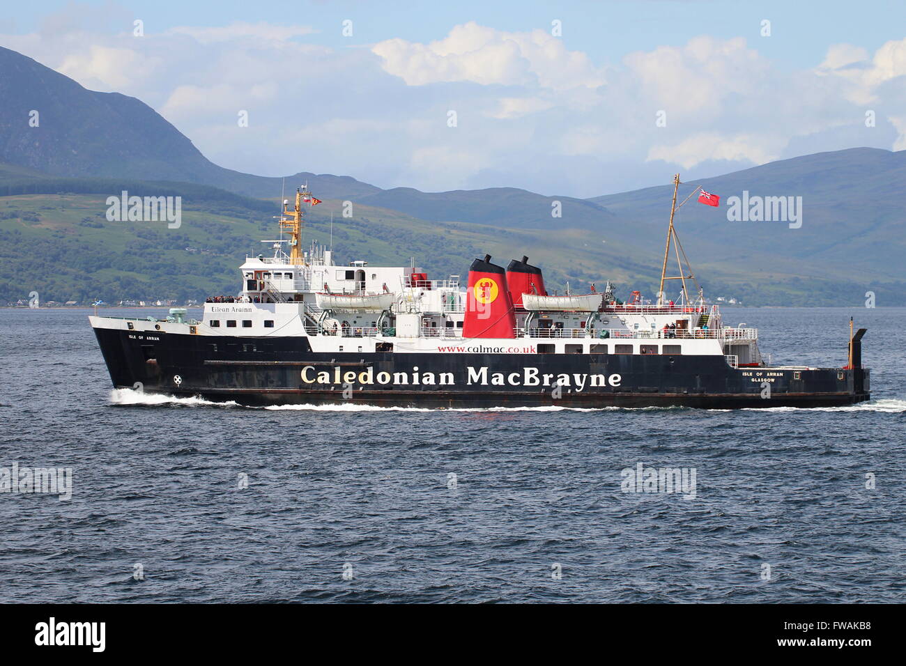 MV Isle of Arran, one of Caledonian MacBrayne's fleet of car and