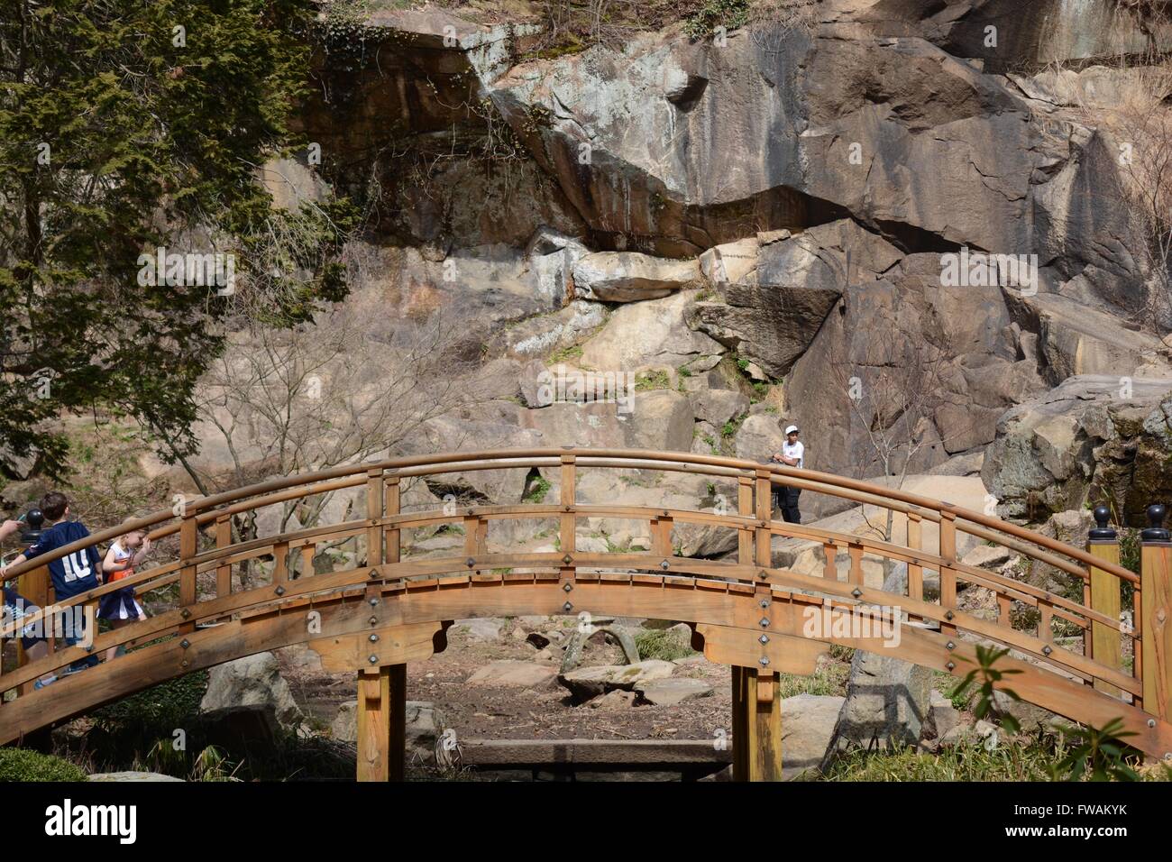 Maymont Zen Garden Bridge Stock Photo