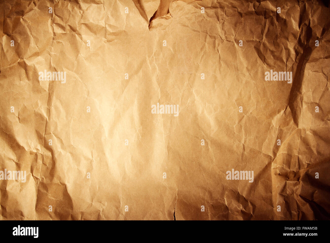 Closeup of brown paper texture Stock Photo