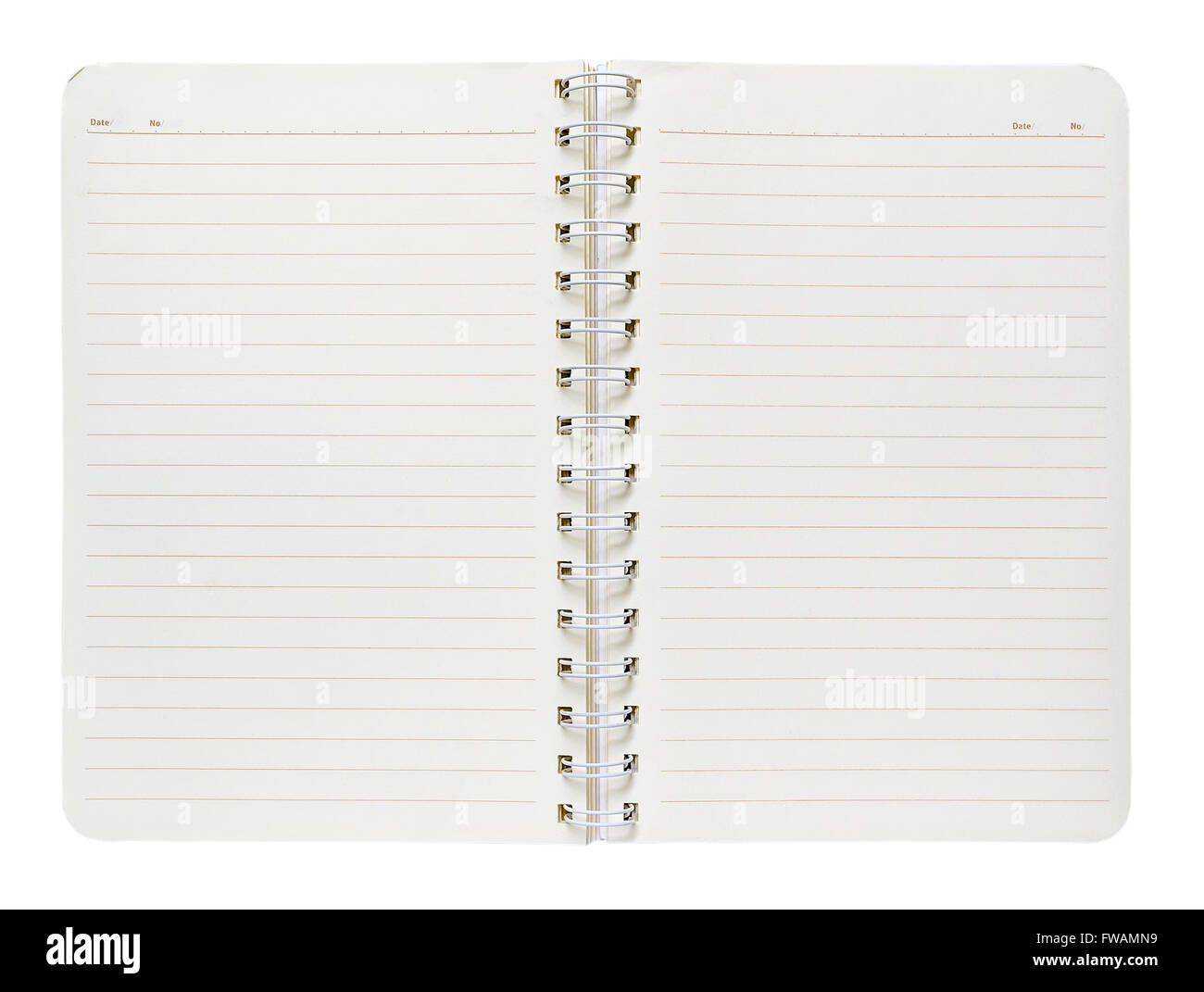 open blank notebook isolated on white background Stock Photo - Alamy