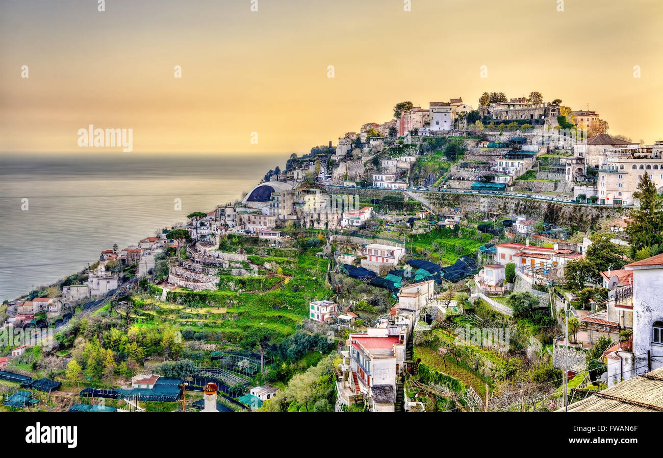 View of Ravello village on the Amalfi Coast Stock Photo