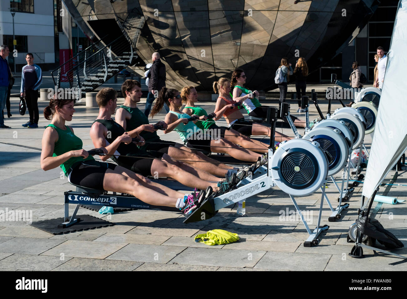 A walk around Bristol Harbour England UK Bristol rowing club Stock