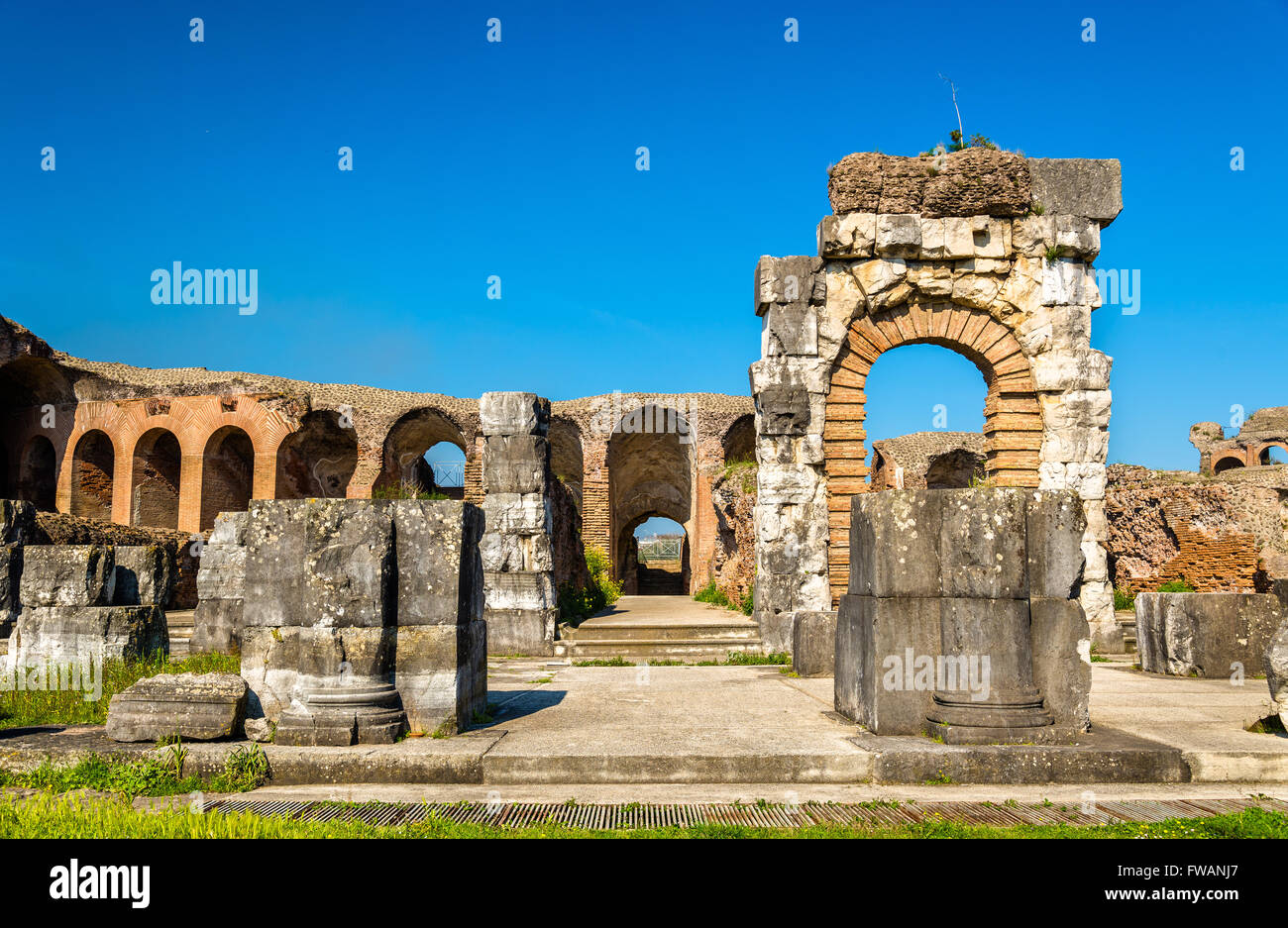 The Amphitheater of Capua, the second biggest roman amphitheater Stock Photo