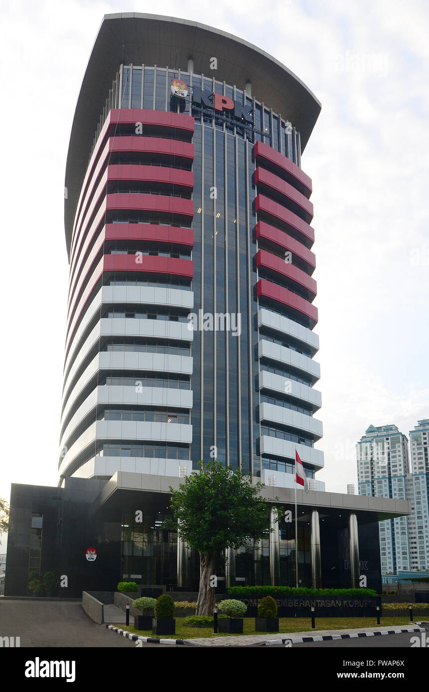 Gedung KPK, Indonesian anti corruption Commission Building in Jakarta Stock Photo