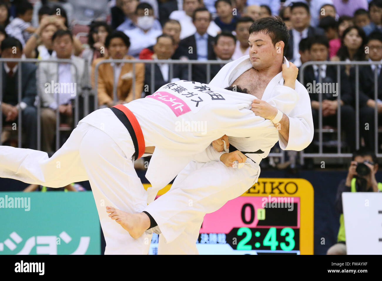 Fukuoka, Japan. 2nd Apr, 2016. Aaron Wolf Judo : All Japan Selected Judo Championships Men's -100kg in Fukuoka, Japan . Credit:  YUTAKA/AFLO SPORT/Alamy Live News Stock Photo