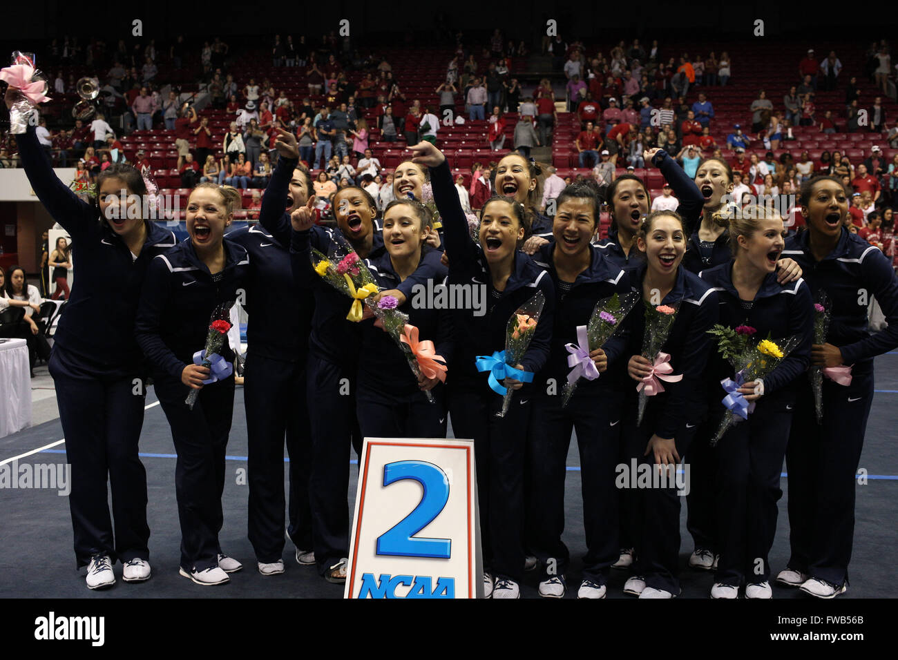April 2, 2016 The University of California Berkeley gymnastics team