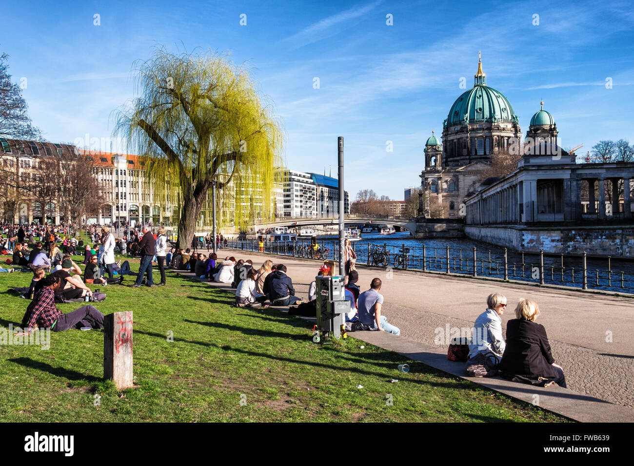 Berlin, Germany. 2nd April 2016. Berlin parks, markets and Beach bars are popular venues as