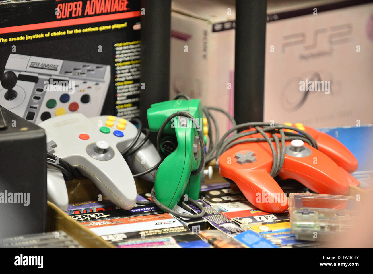 Russell Square, London, UK. 3rd April 2016. London Games Festival: The London Gaming Market,  for collectors of retro-gaming. Stock Photo