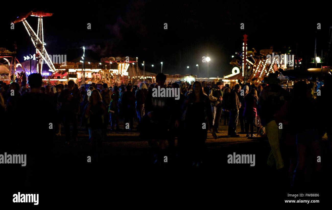 Crowds at the fair during WOMAD (World of Music, Arts and Dance)  Festival at Charlton Park on 25/07/2015 at Charlton Park, Malmesbury. Picture by Julie Edwards Stock Photo