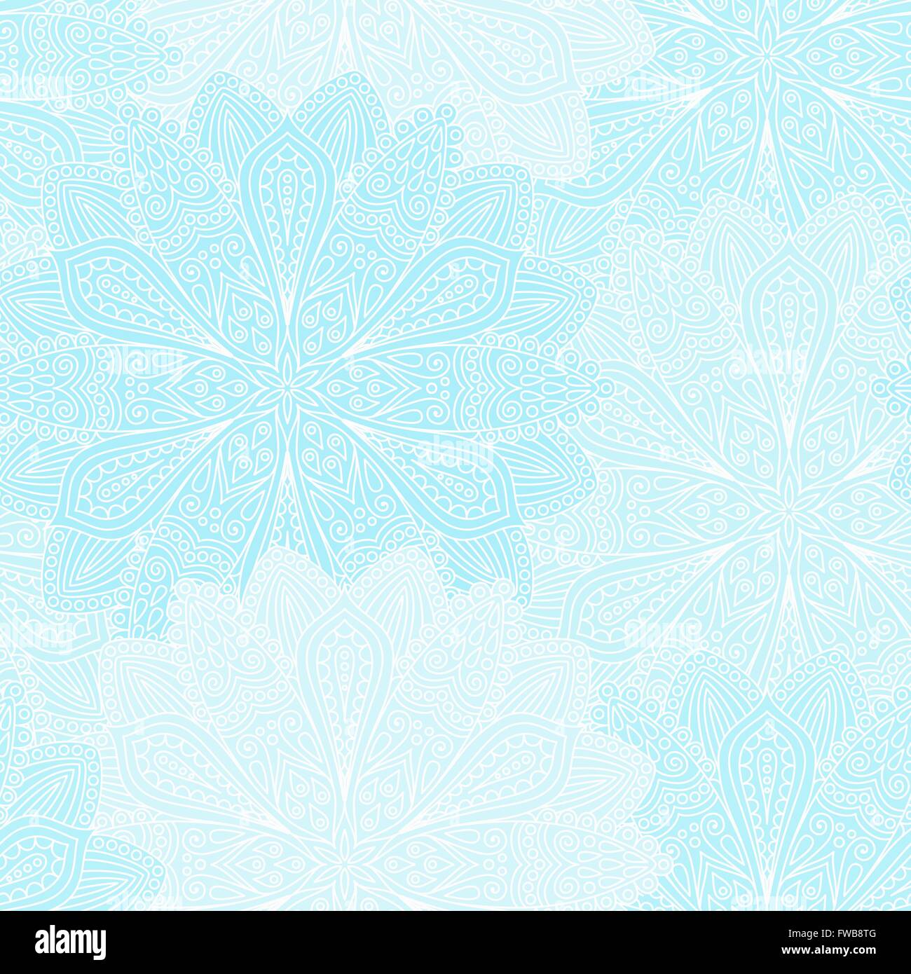 Intricate Blue and White Flower Pattern Stock Vector Image & Art Alamy