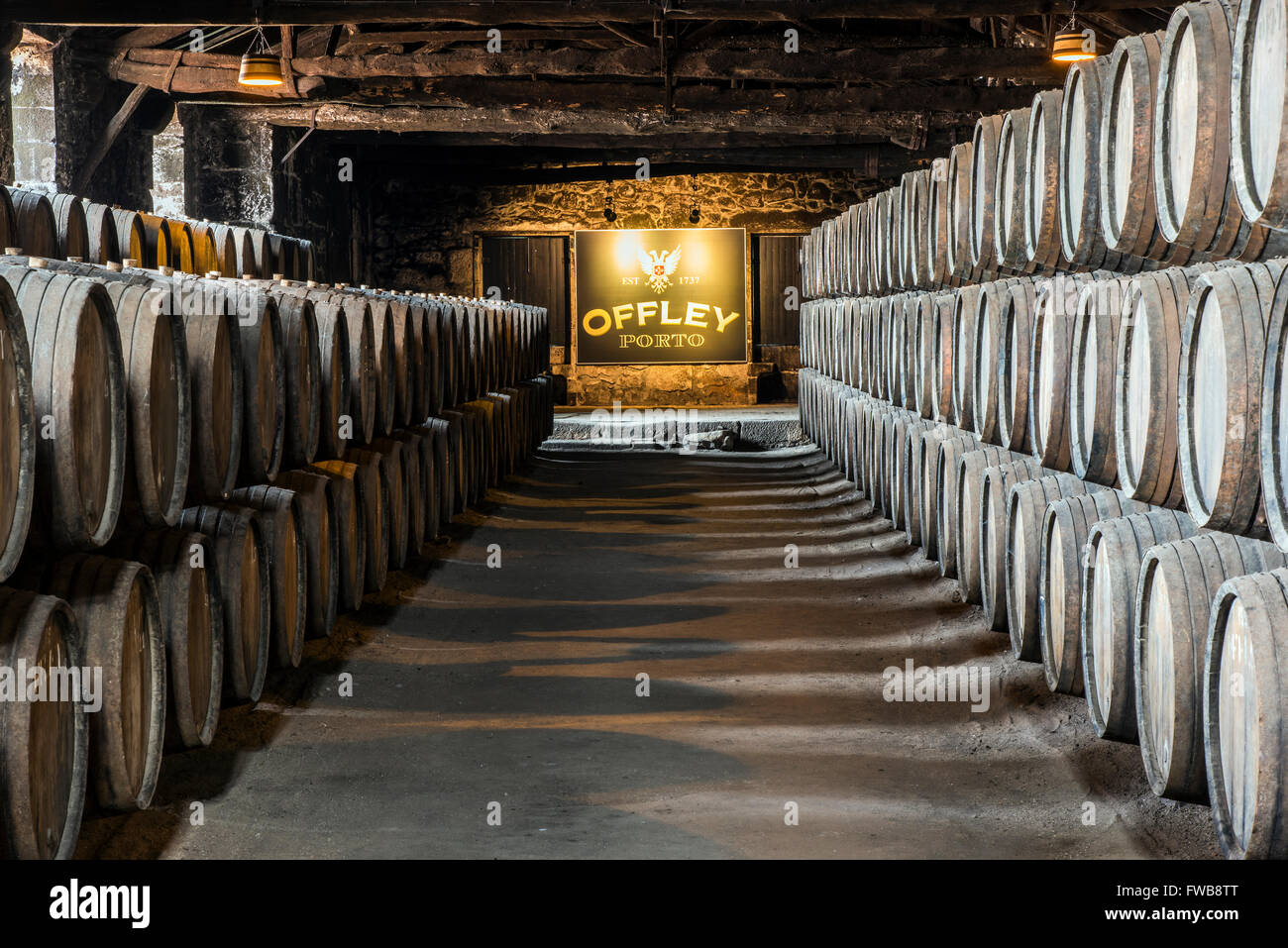 Offley wine cellars, Vila Nova de Gaia, Porto, Portugal Stock Photo