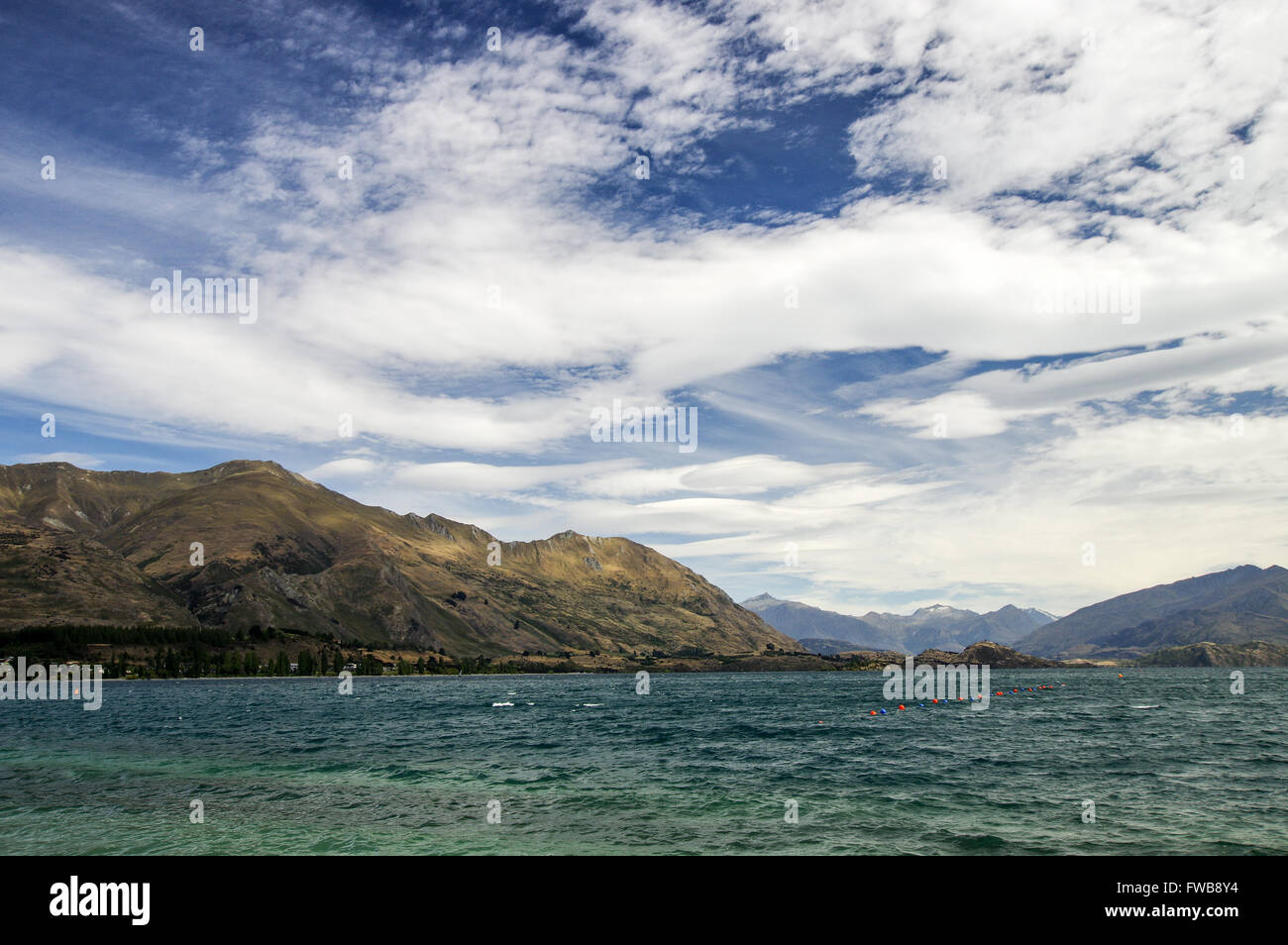 Lake Wanaka in Otago province, New Zealand (South Island) Stock Photo