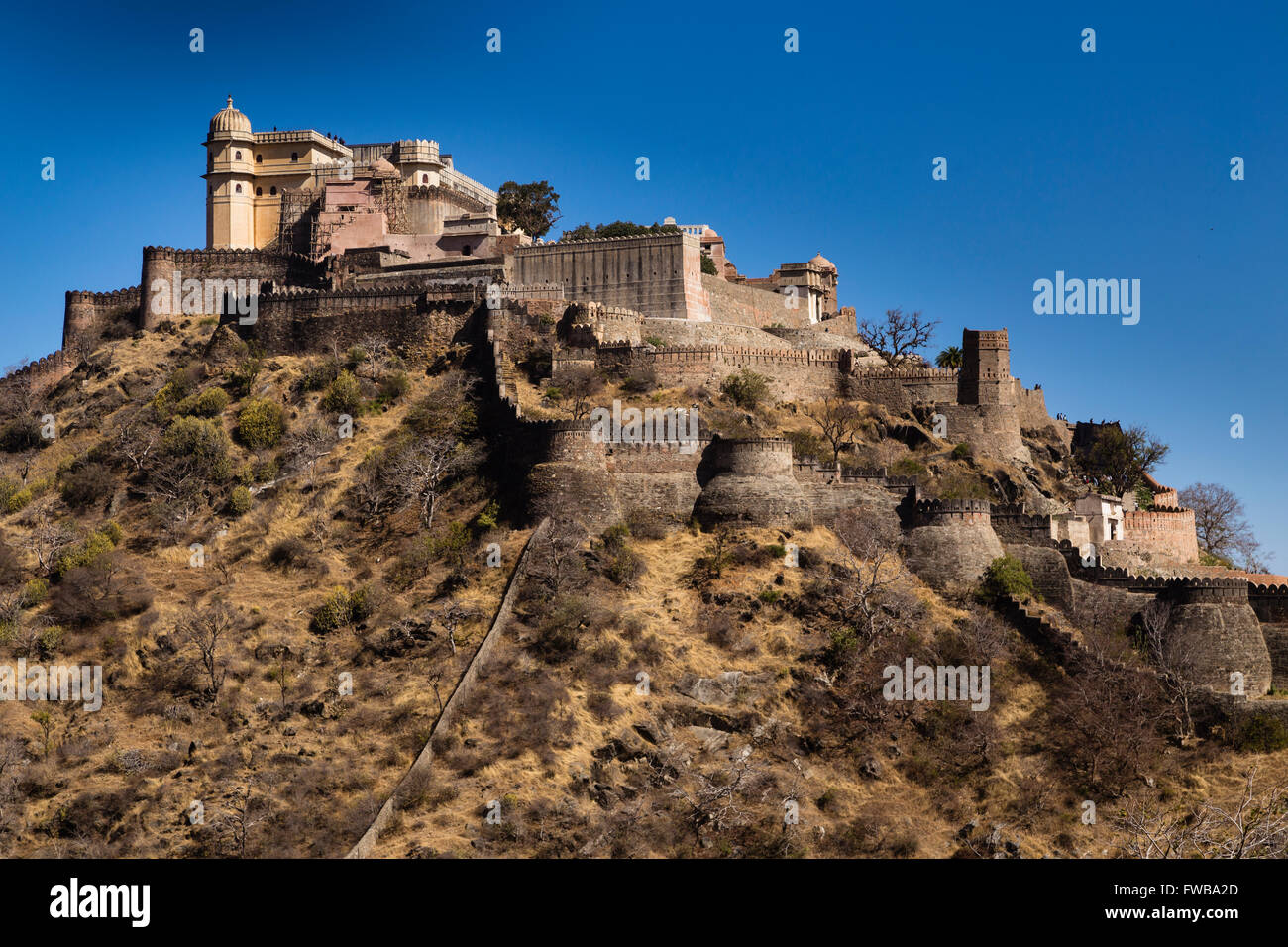 Kumbhalgarh Fort And The Indian Great Wall Kumbhalgarh Rajasthan India Stock Photo Alamy