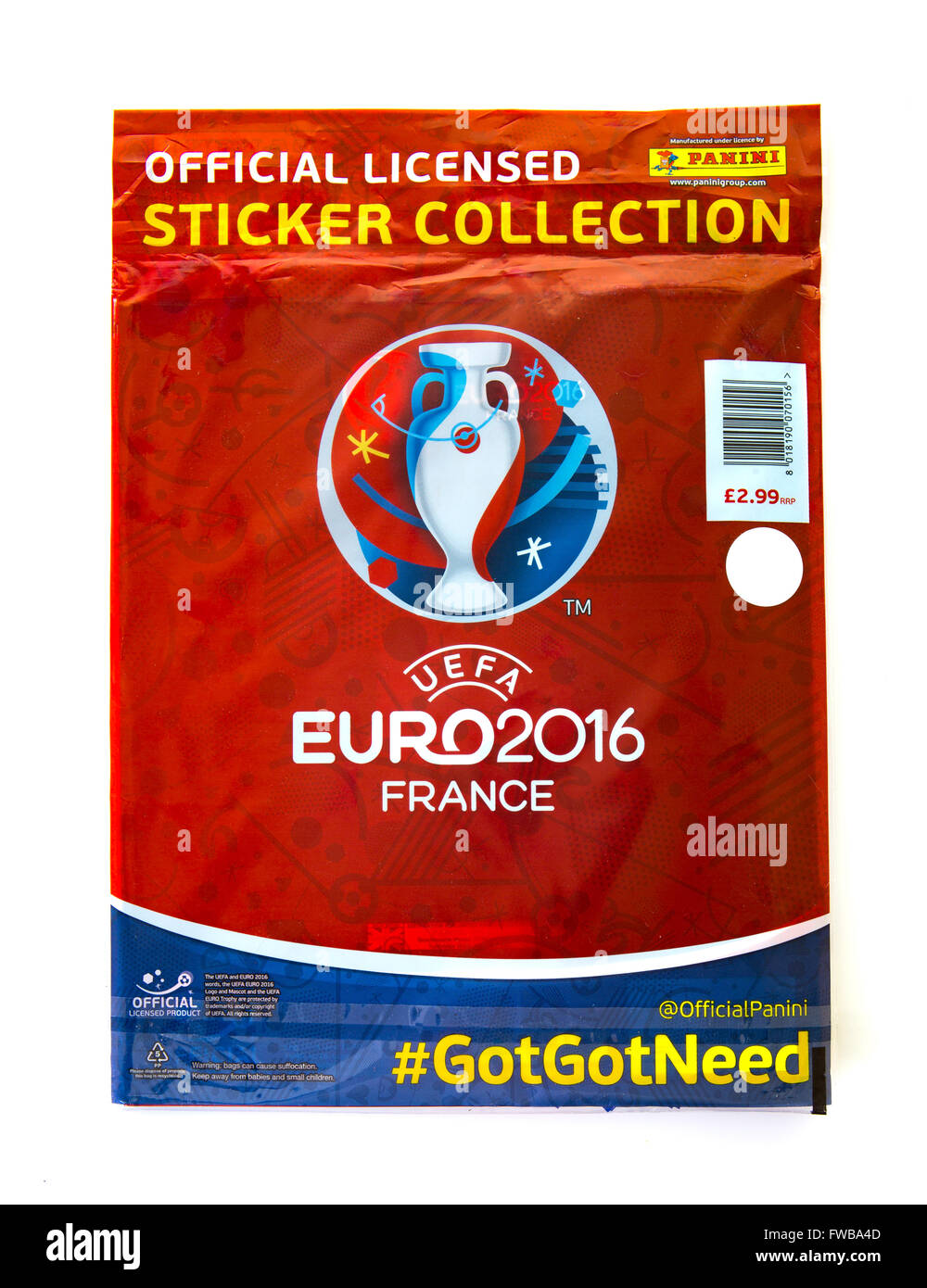 Panini Euro 2016 France Sticker Collection and Album on a white background  Stock Photo - Alamy