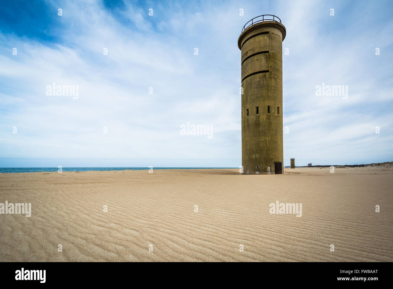 World War II Observation Tower at Cape Henlopen State Park in Rehoboth Beach, Delaware. Stock Photo