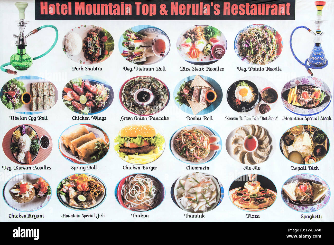 Nepal, Pokhara; Hotel; Food Stock Photo Alamy