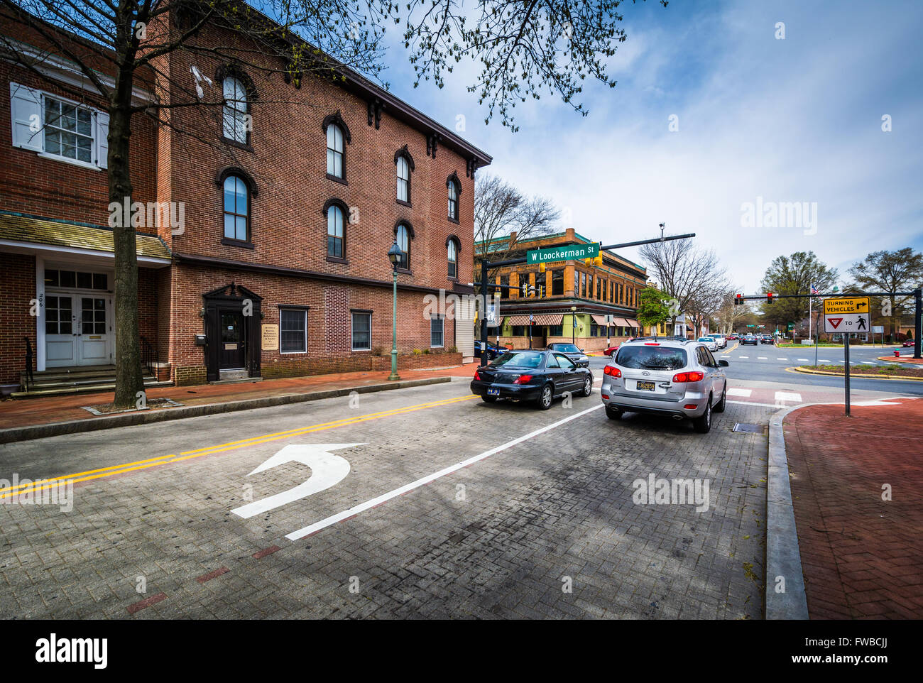 The intersection of Loockerman Street and State Street in Dover, Delaware Stock Photo Alamy