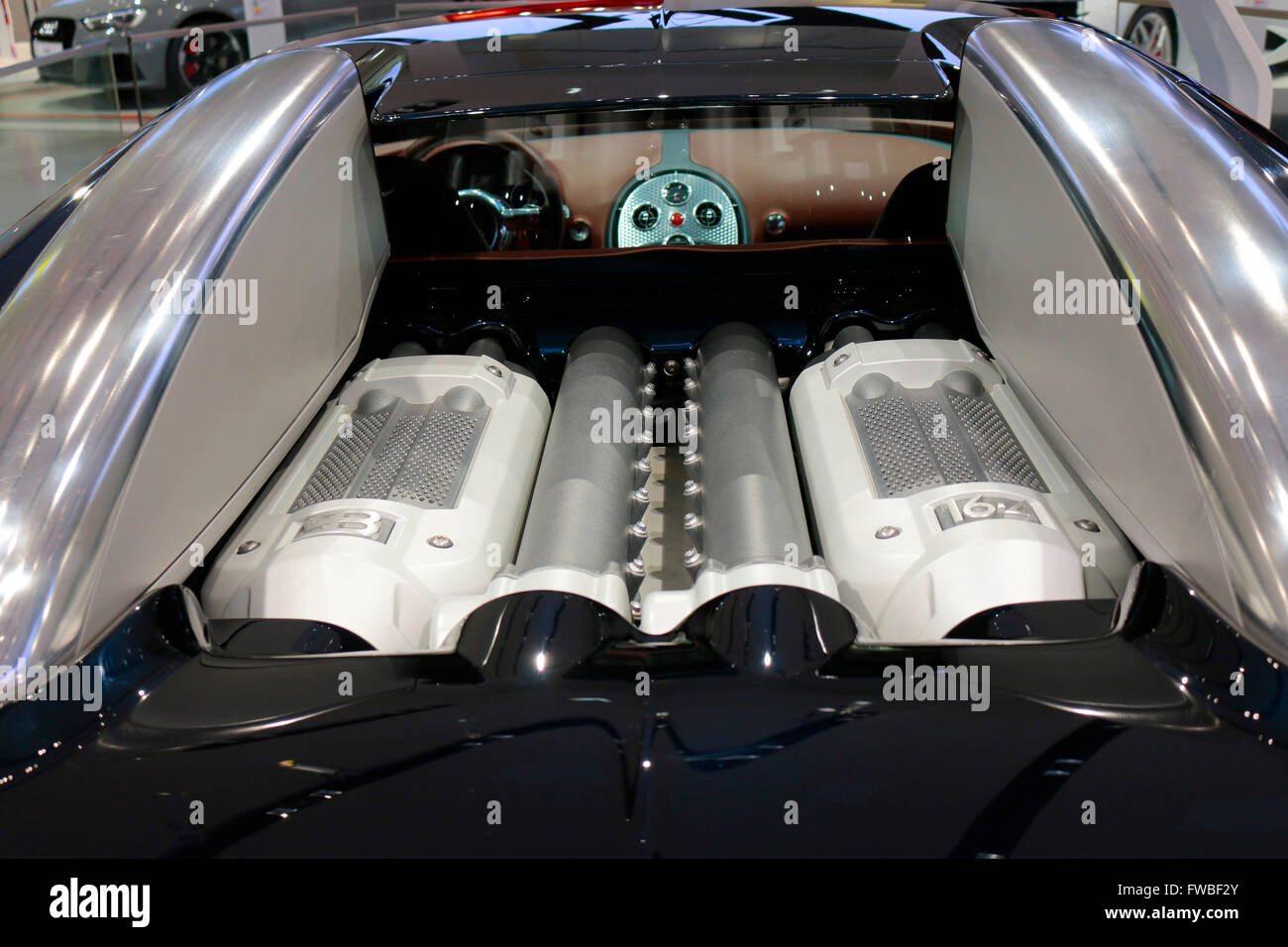 ein Sportwagen der Marke 'Bugatti' (Veyoron), Berlin. Stock Photo