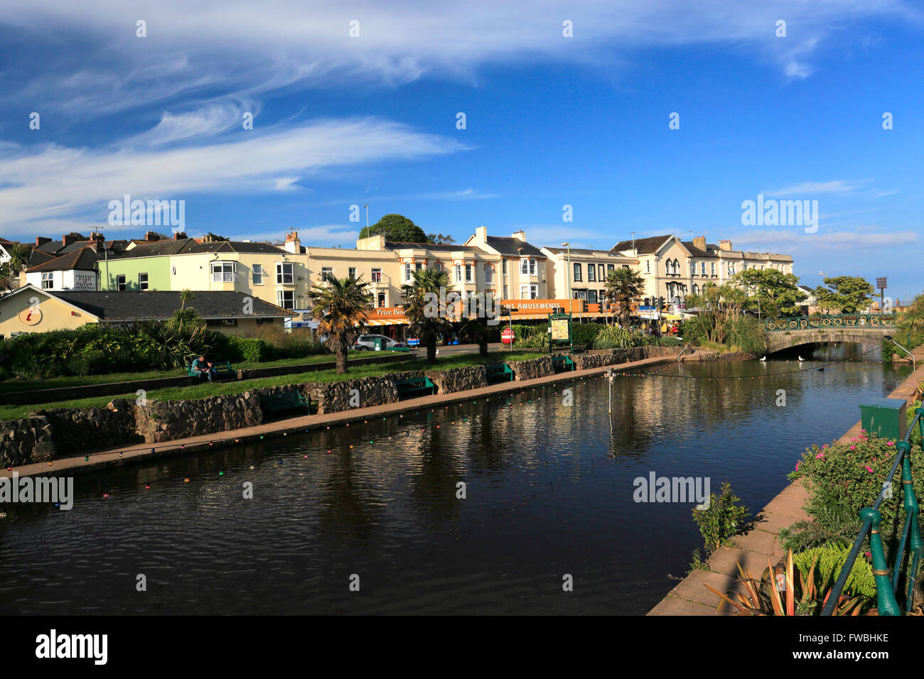 The Lawns and Dawlish Water, Dawlish town, Teinbridge District, Devon