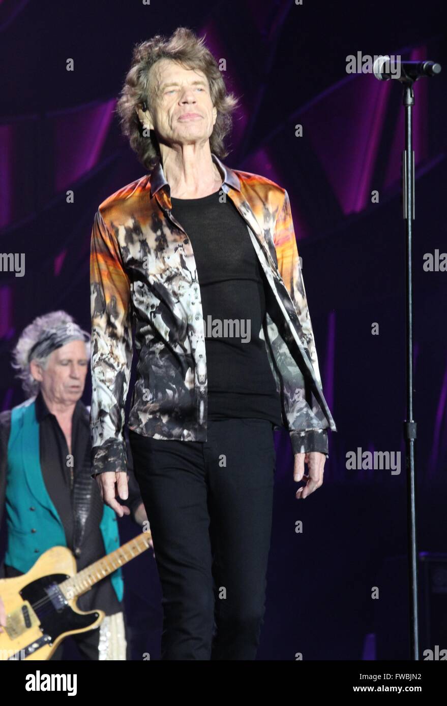 Rolling Stones ,Mick Jagger, Keith Richards  Buffalo NY , 7/11/2015                                 Photo Michael Brito Stock Photo