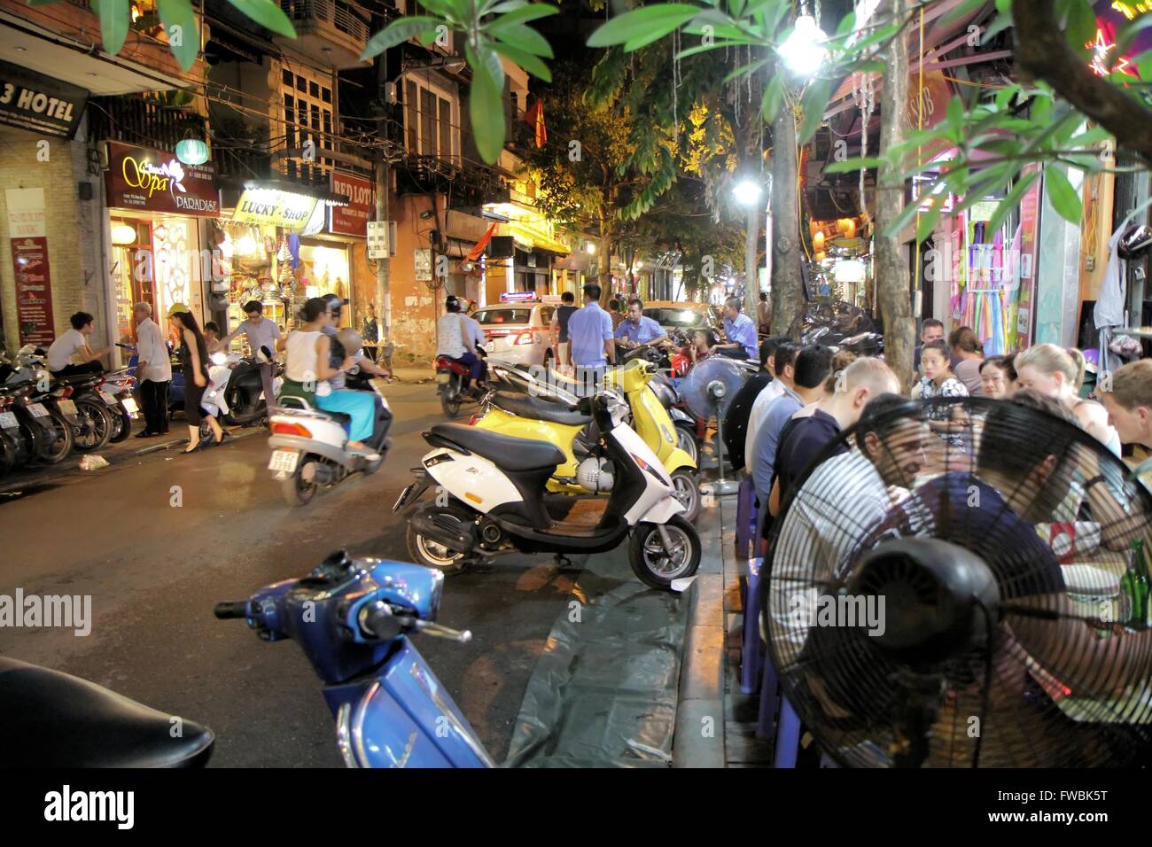 Night life, Hanoi, Vietnam, Asia Stock Photo
