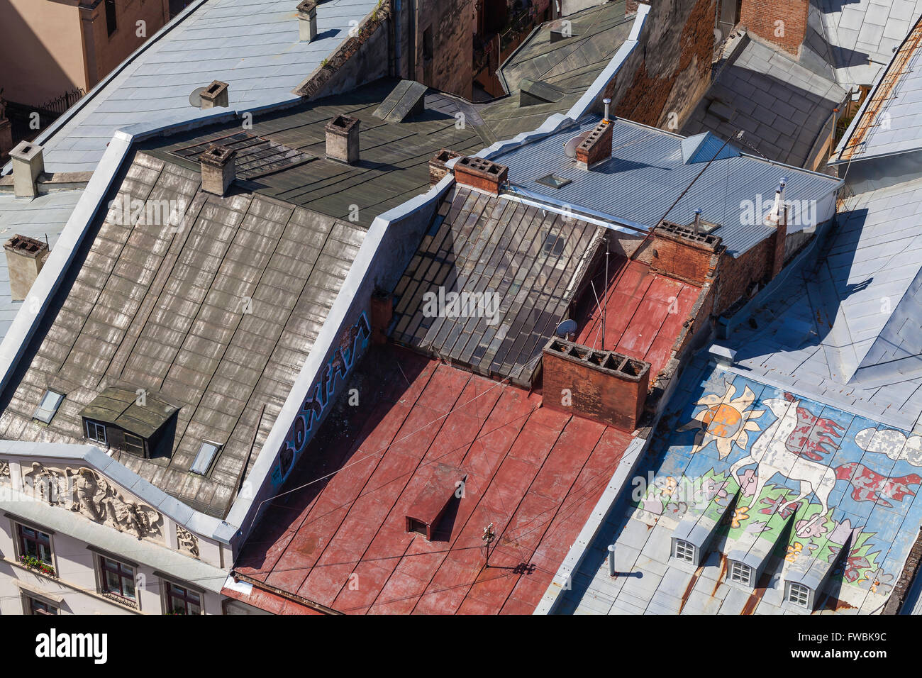 urban landscape, view from above the rooftops Stock Photo - Alamy