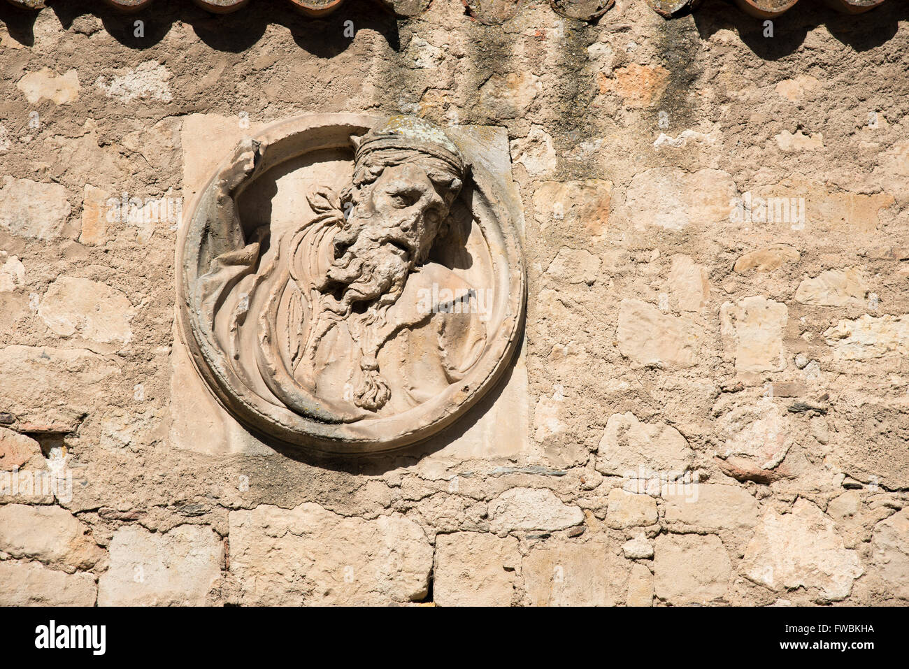 A stone carving near the New Cathedral, Salamanca, Spain. Stock Photo