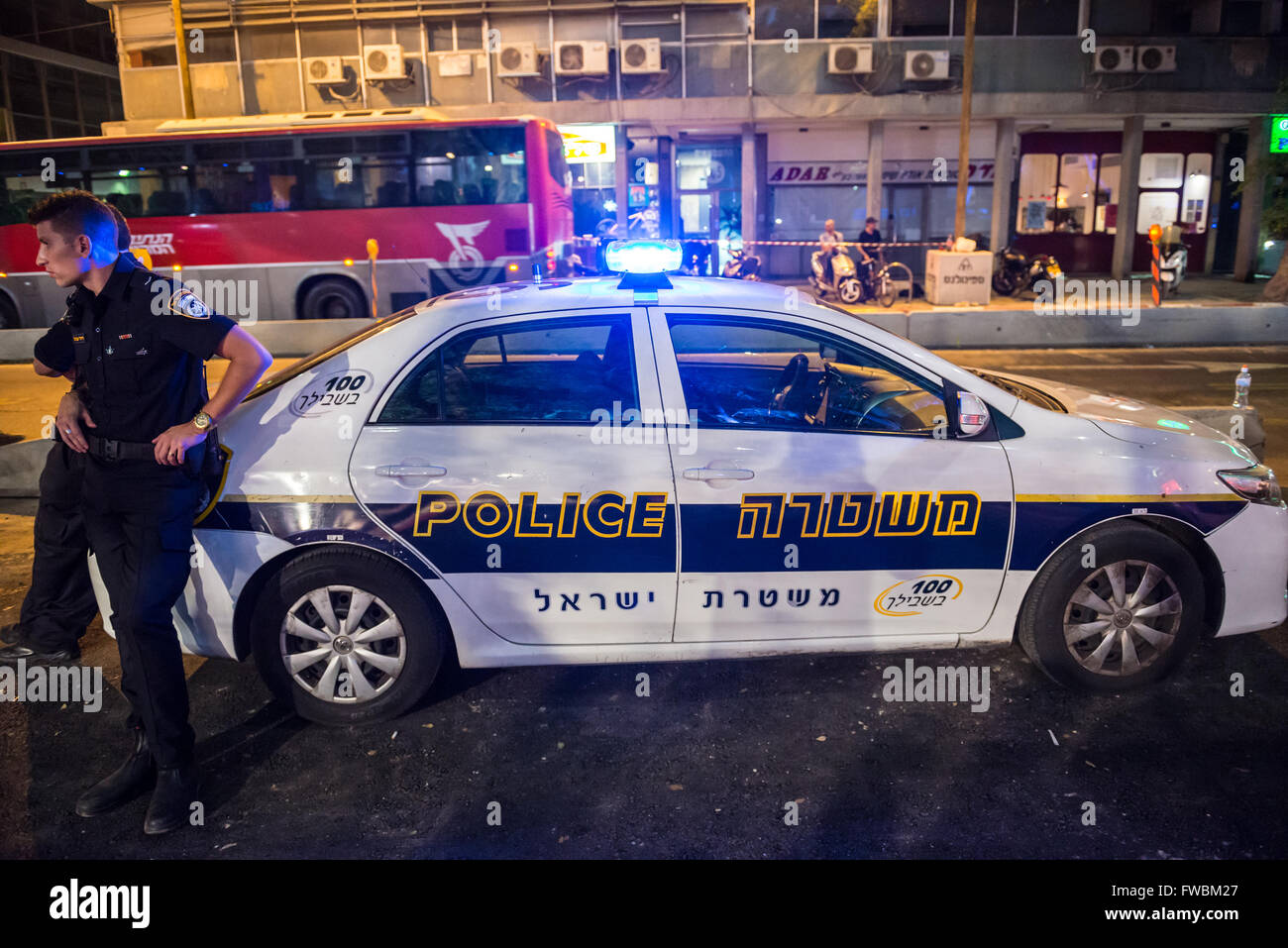 Kia police car in Tel Aviv city, Israel Stock Photo Alamy