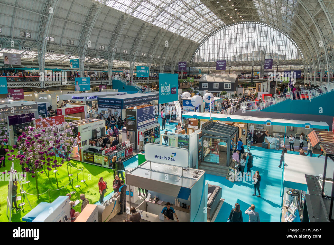 Ideal Home Exhibition Olympia London England Stock Photo
