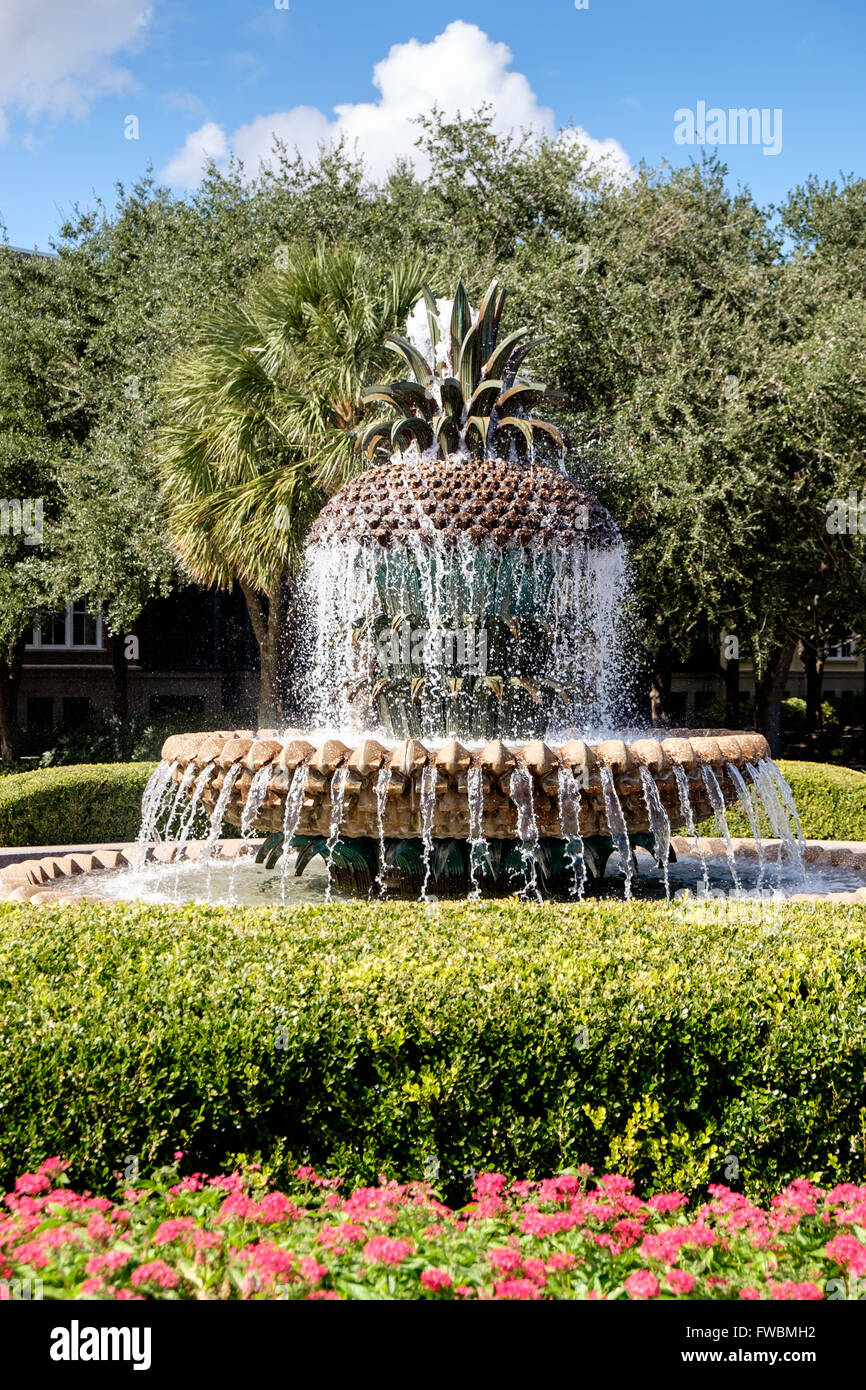 The Pineapple Fountain in Waterfront Park, Charleston, South Carolina
