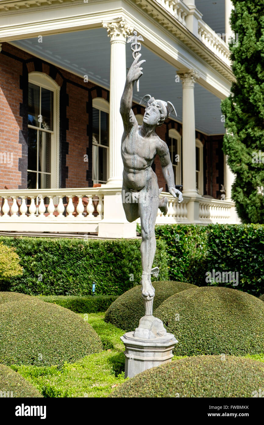Statue of Mercury in gardens of Calhoun Mansion, Meeting Street