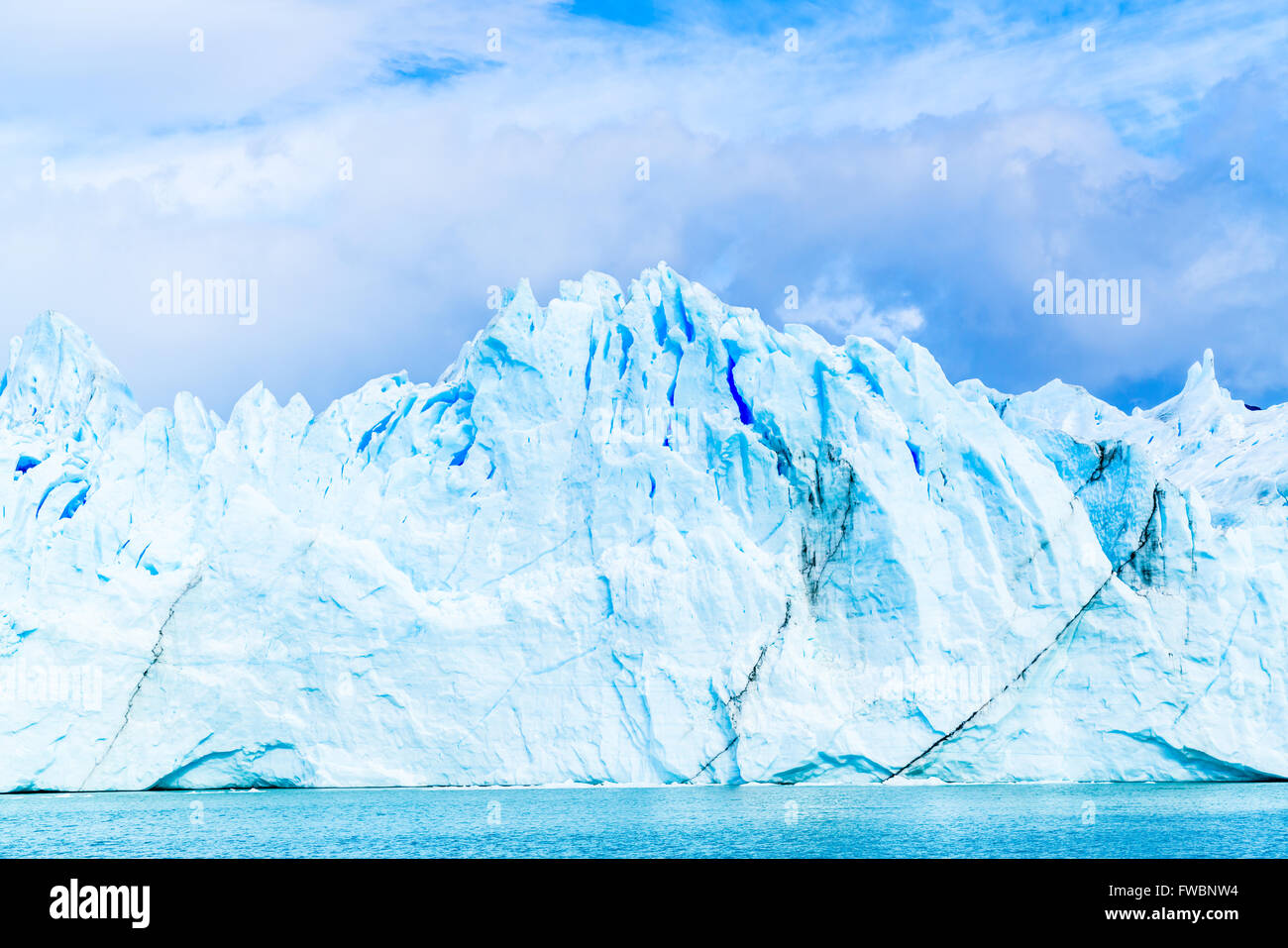 View of Ice Mountain at Perito Moreno Glacier in Argentina Stock Photo