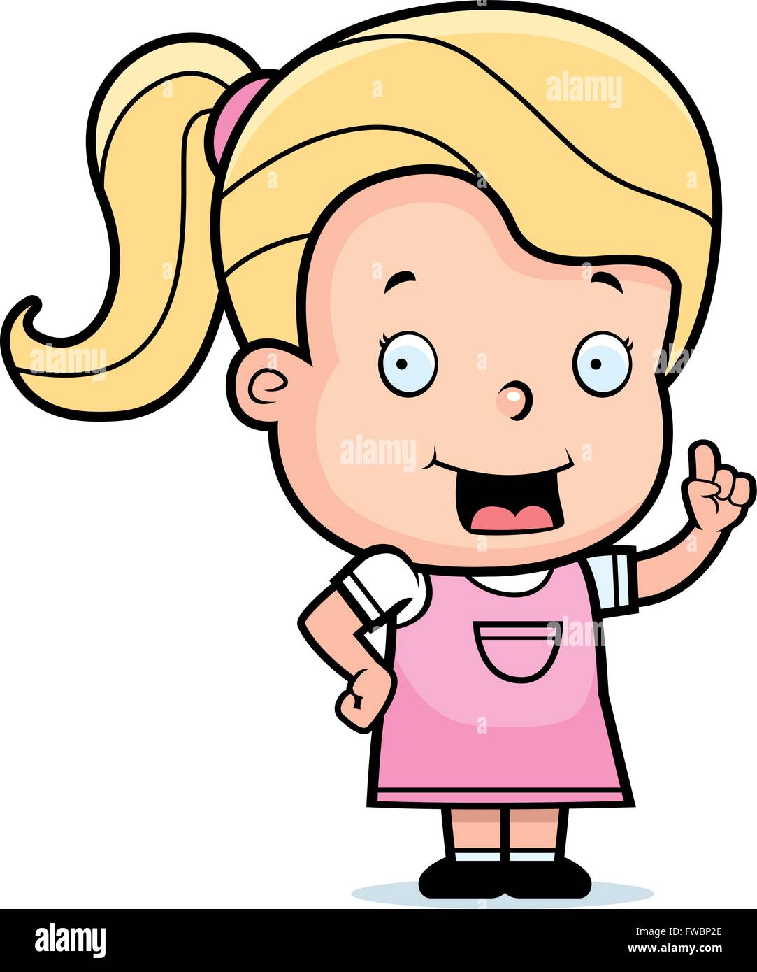 Cartoon girl talking hi-res stock photography and images - Alamy