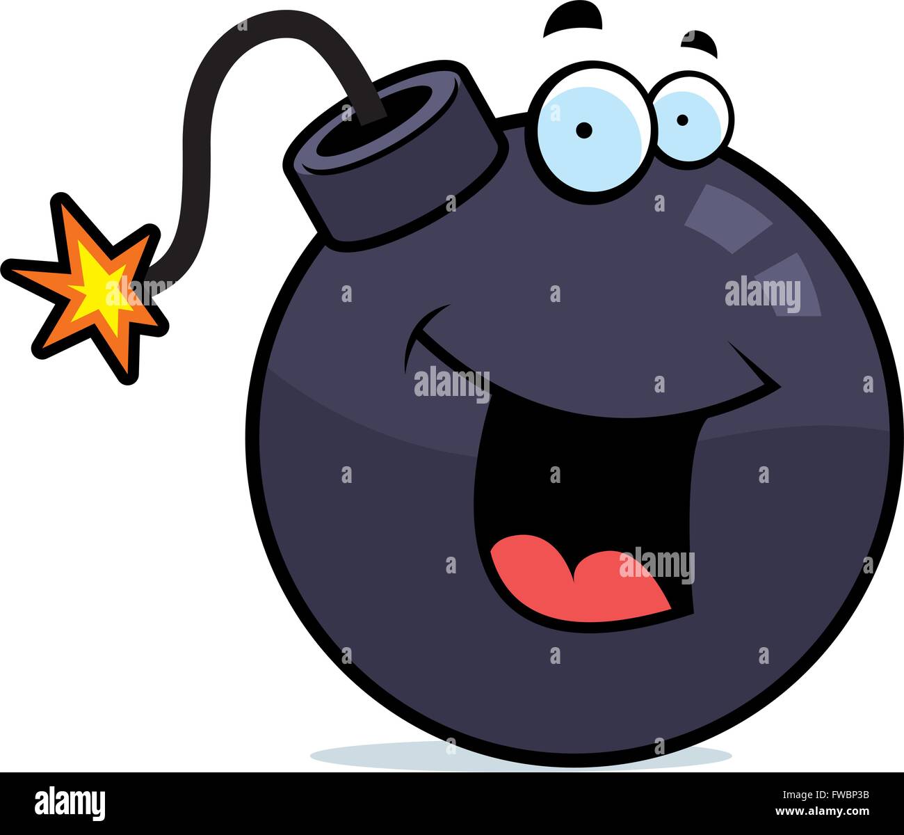 A cartoon round bomb smiling and happy Stock Vector Image & Art Alamy